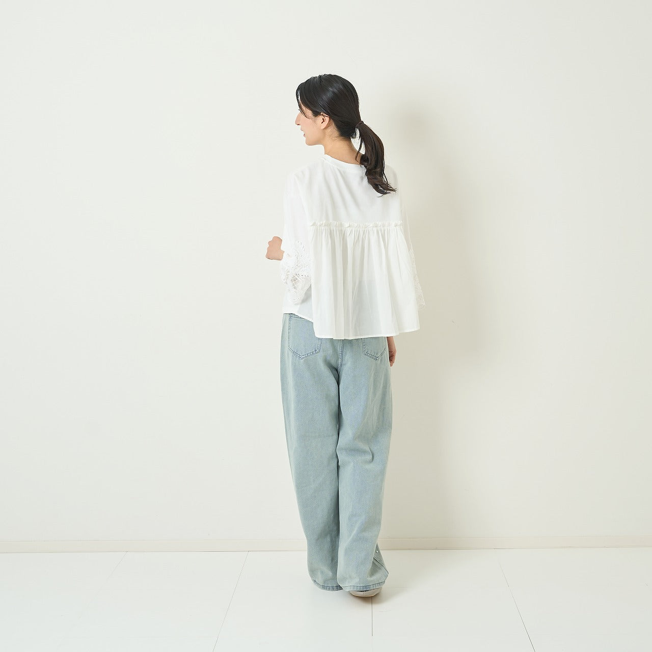 パール付 デニムパンツ