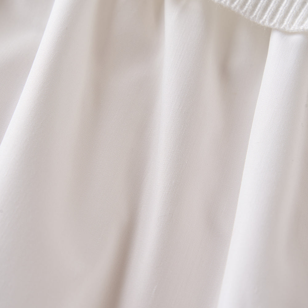 背中リボン 切り替えニットプルーオーバー