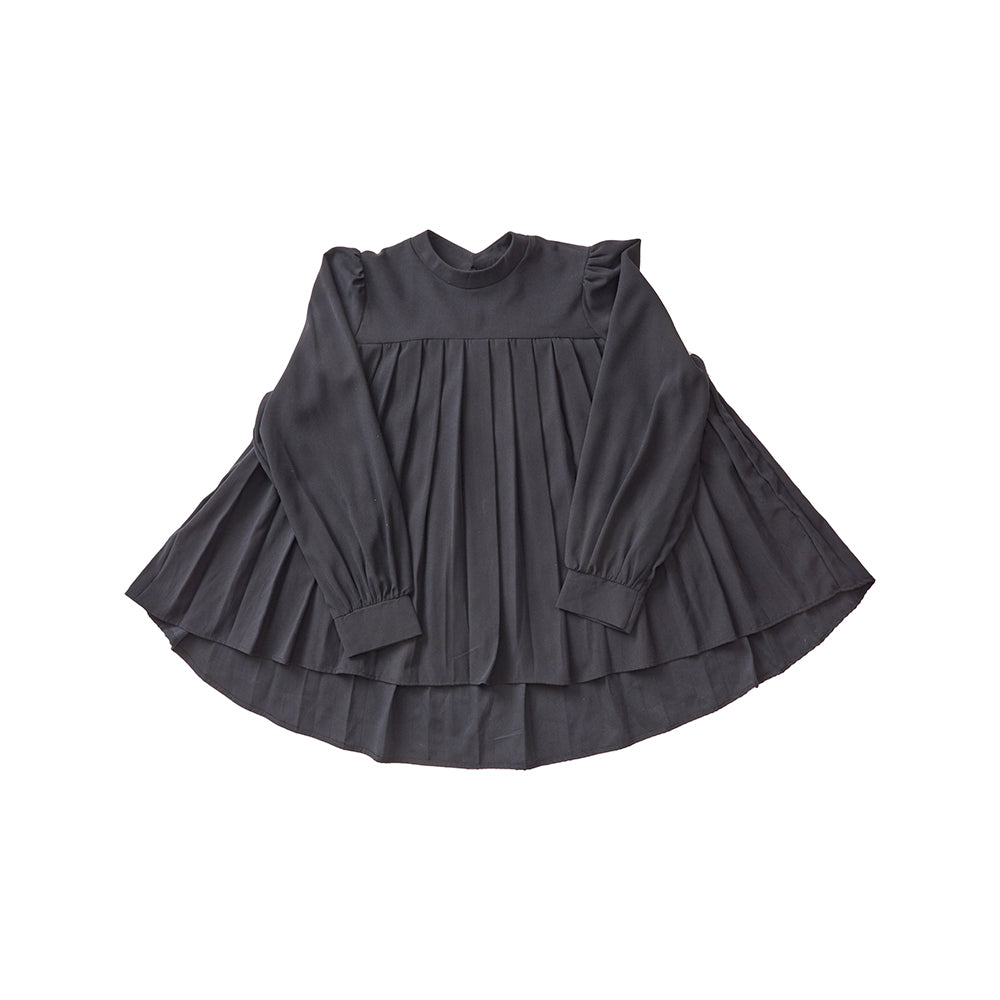 プリーツ切り替え ブラウス